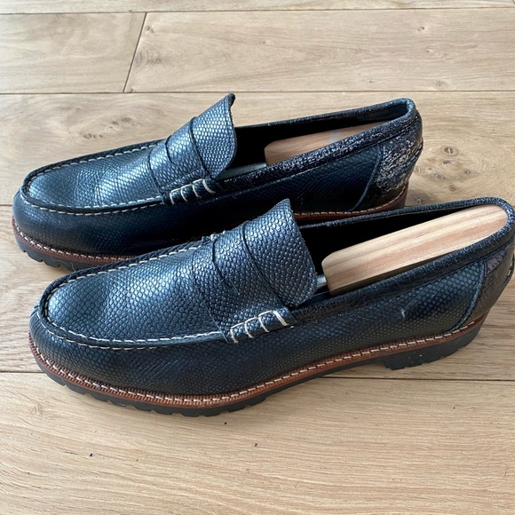 Comme Des Garcon Metallic Effect Leather Loafer - Picture 2 of 4